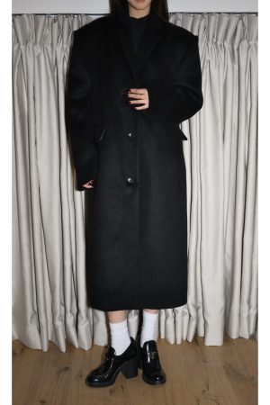 High-End Oversized Wool Double-Faced Coat for Women - Long Luxury Outerwear, Perfect for Winter Fashion