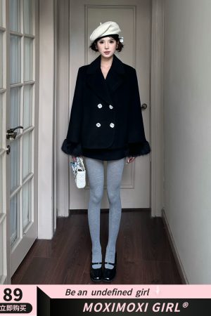 High-End Plush Skirt Two-Piece Set with Cape Coat in Adventure Design - Tycoon Heiress Style