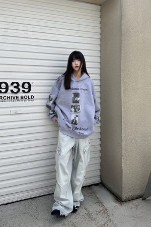 High-End Portrait Print Hoodie for Men and Women, Loose-Fit American Style Sweatshirt, Heavyweight High Street Fashion