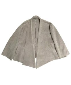 High-End Pumpkin Cape-Style Double-Sided Wool Cardigan for Women - Loose Fit Alpaca Blend Australian Wool Coat