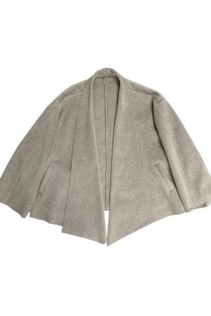 High-End Pumpkin Cape-Style Double-Sided Wool Cardigan for Women - Loose Fit Alpaca Blend Australian Wool Coat