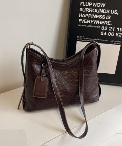 High-End Retro Melard Crossbody Bag for Women - Versatile Large Capacity Shoulder Tote for Autumn 2025