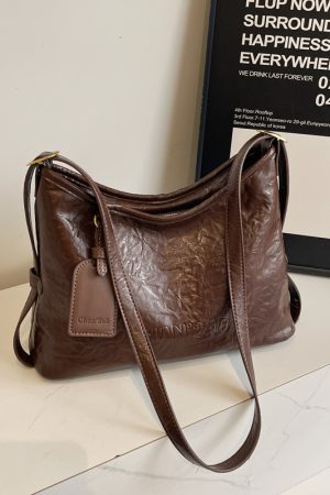 High-End Retro Melard Crossbody Bag for Women - Versatile Large Capacity Shoulder Tote for Autumn 2025