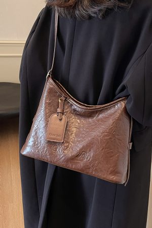 High-End Retro Melard Crossbody Bag for Women - Versatile Large Capacity Shoulder Tote for Autumn 2025