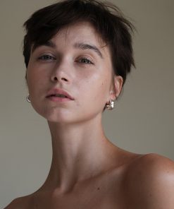 High-End Simple Hoop Earrings, Niche Design S925 Silver Needle Studs, Trendy 2025 Fashion Accessory