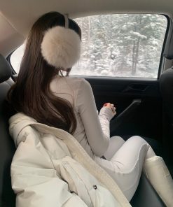 High-End Ski Bodysuit for Women - Integrated Long Pants, Stylish Winter Outfit, Perfect for Cold Weather Adventures