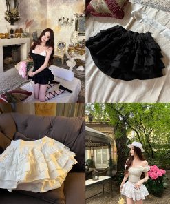 High-End Socialite Style Layered Tulle Skirt - Ballet Break Design, Summer Fashion, Elegant Half Skirt for Chic Looks