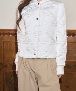 High-End Solid Color Quilted Baseball Jacket - Versatile Women's Coat for Autumn and Winter Fashion