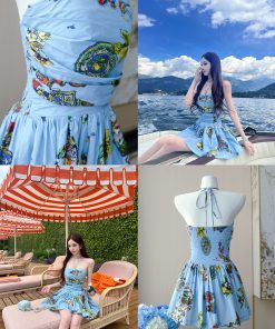 High-End Strapless Camisole Dress for Women, Socialite Style, Moon Vera Inspired, Chic Short Dress for Parties and Events