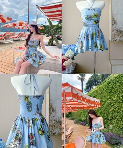 High-End Strapless Camisole Dress for Women, Socialite Style, Moon Vera Inspired, Chic Short Dress for Parties and Events