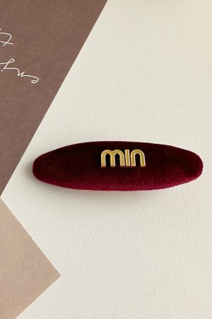 High-End Velvet Hair Clip for Forehead Bangs, Retro Oval Side Clip, Elegant Duckbill Hair Accessory for Autumn and Winter