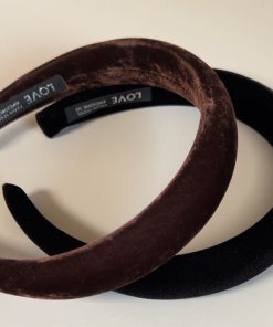 High-End Velvet Headband in Black and Brown - Stylish Minimalist Hair Accessory, Korean Imported Fashion Statement