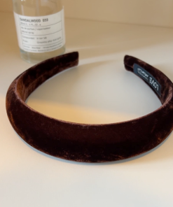 High-End Velvet Headband in Black and Brown - Stylish Minimalist Hair Accessory, Korean Imported Fashion Statement