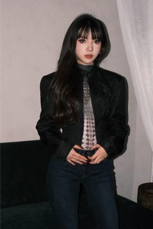High-End Vintage Slim-Fit Racing Suit Short Jacket for Women - Elegant Loose Waist-Defining Design