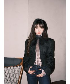 High-End Vintage Slim-Fit Racing Suit Short Jacket for Women - Elegant Loose Waist-Defining Design