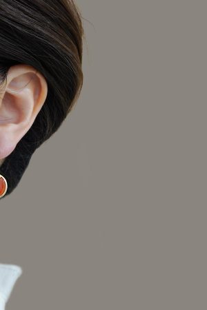 High-End Vintage Style Red Agate Ingot Earrings - Unique Design for Autumn and Winter 2025 Fashion