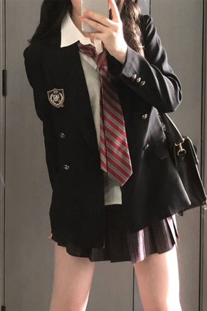 High-End Waist-Defined Blazer - Pudding Bear Original JK Uniform College Style Jacket for Early Autumn Fashion