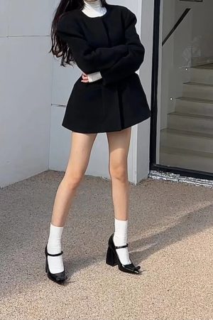 High-End Women's Mid-Length Waist-Cinching Wool Coat - 80% Wool, Chic Stylish Outerwear for Cold Weather Fashion