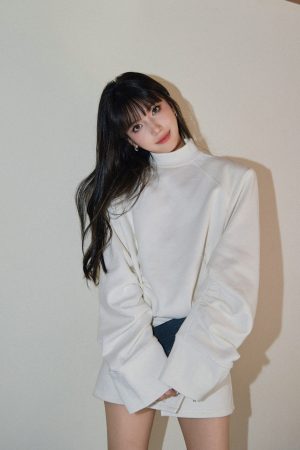High-Neck Fleece Long Sleeve Sweatshirt and High-Waisted A-Line Skirt Two-Piece Set for Women - Casual Chic Style