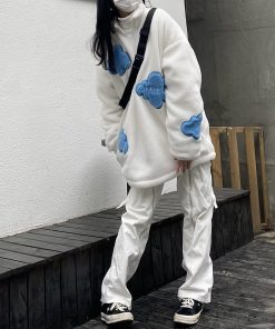 High Neck Loose Cloud Lamb Fleece Coat - Thick Versatile Sweatshirt in Japanese and Korean Style Trend