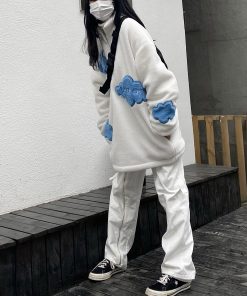 High Neck Loose Cloud Lamb Fleece Coat - Thick Versatile Sweatshirt in Japanese and Korean Style Trend