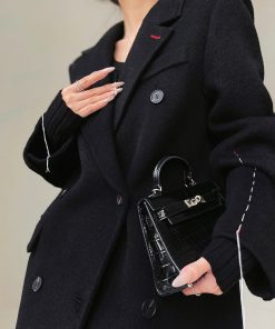 High-Quality Hazelnut Rum Long Double-Sided Wool Suit Coat in Sheep Wool and Yak Cashmere - Chic Layering for Fall/Winter