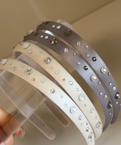 High-Quality Korean Crystal Hairband Hairpin for Women - Advanced Texture Thin Hair Hoop Hair Accessory from Dongdaemun