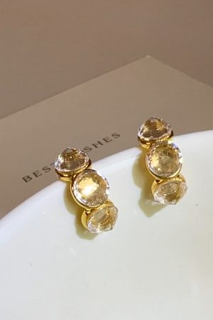 High-Quality Textured S925 Silver Needle Crystal Diamond Earrings - Korean Style Light Luxury Jewelry for Women