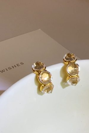 High-Quality Textured S925 Silver Needle Crystal Diamond Earrings - Korean Style Light Luxury Jewelry for Women
