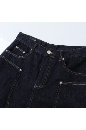 High Street Heavyweight Denim Shorts for Men, Reversible Workwear Capris, Lumberjack Style, Summer Fashion Essential