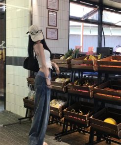 High Street Vintage Loose Draped Double Waist Pumpkin Spicy Girl Pants - Trendy Oversized American Style for Fall Fashion