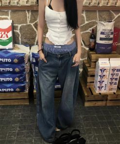 High Street Vintage Loose Draped Double Waist Pumpkin Spicy Girl Pants - Trendy Oversized American Style for Fall Fashion