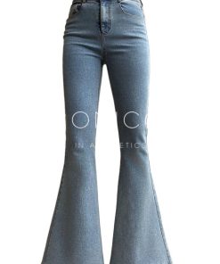 High Waist Retro Flared Pants - Elegant Slimming Wide Leg Jeans for a Versatile 90s-Inspired Look