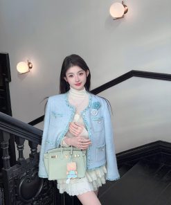 High Waist Slim Fit White Knitted Lace Trim Cake Skirt - Spring Mohair Style for Trendy Women's Fashion