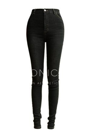 High Waist Slimming Smoke Pipe Pencil Pants - Stretchy Skinny Denim for Spring Autumn Versatile Style