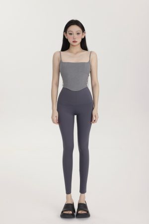 High Waist Women's Sports Pants - Slimming Basic Leggings for Yoga & Fitness - Versatile Spring Summer Shark Pants