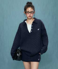 High-Waisted A-Line Knitted Short Skirt for Petite Sizes - Pleated Autumn/Winter 2025 Style