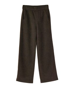 High-Waisted Acetic Acid Wool Wide-Leg Pants for Women - Autumn Winter Style, Draped, Loose-Fitting, Slimming Casual Long Trousers
