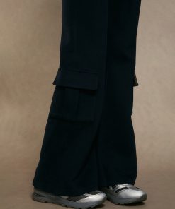 High-Waisted Black Wide-Leg Pants for Women - Casual Slim Straight Trousers for Autumn Winter 2025 Fashion