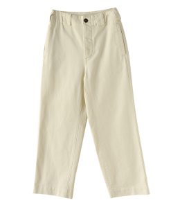 High-Waisted British Twill Cotton Paris Button Pants, Loose Straight-Leg Wide-Leg Jeans for Effortless Style