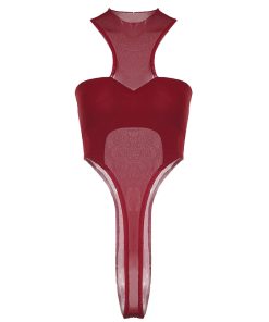 High-Waisted Long Sleeve Fitted Jumpsuit with Mesh Butterfly Print - European and American Style Spring/Summer 2025 Streetwear