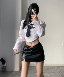 High-Waisted Retro Moon PU Leather Belt - Trendy Vintage Style Accessory for Y2K and 90s Fashion Lovers