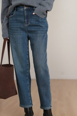 High-Waisted Sheepskin Fleece Skinny Jeans - Loose Versatile Warm Mom Jeans for Ultimate Comfort and Style