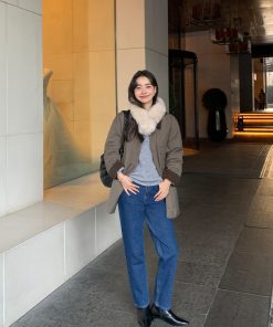 High-Waisted Slim-Fit Nine-Point Jeans for Women - Versatile Straight-Leg Tapered Casual Pants, Y2K Style