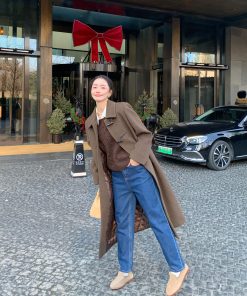 High-Waisted Slim-Fit Nine-Point Jeans for Women - Versatile Straight-Leg Tapered Casual Pants, Y2K Style