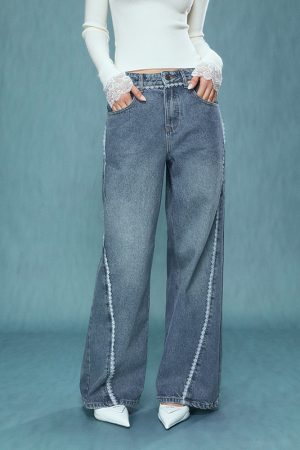 High-Waisted Wide-Leg Jeans for Women - Autumn Winter 2025 Loose Relaxed Fit Casual Pants