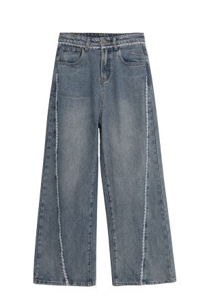 High-Waisted Wide-Leg Jeans for Women - Autumn Winter 2025 Loose Relaxed Fit Casual Pants