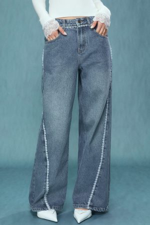 High-Waisted Wide-Leg Jeans for Women - Autumn Winter 2025 Loose Relaxed Fit Casual Pants