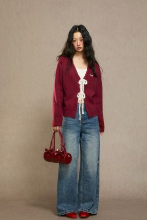 High-Waisted Wide-Leg Jeans for Women - Relaxed Fit Straight Pants for Autumn/Winter 2025 - Trendy Loose-Fitting Trousers