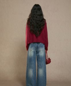 High-Waisted Wide-Leg Jeans for Women - Relaxed Fit Straight Pants for Autumn/Winter 2025 - Trendy Loose-Fitting Trousers